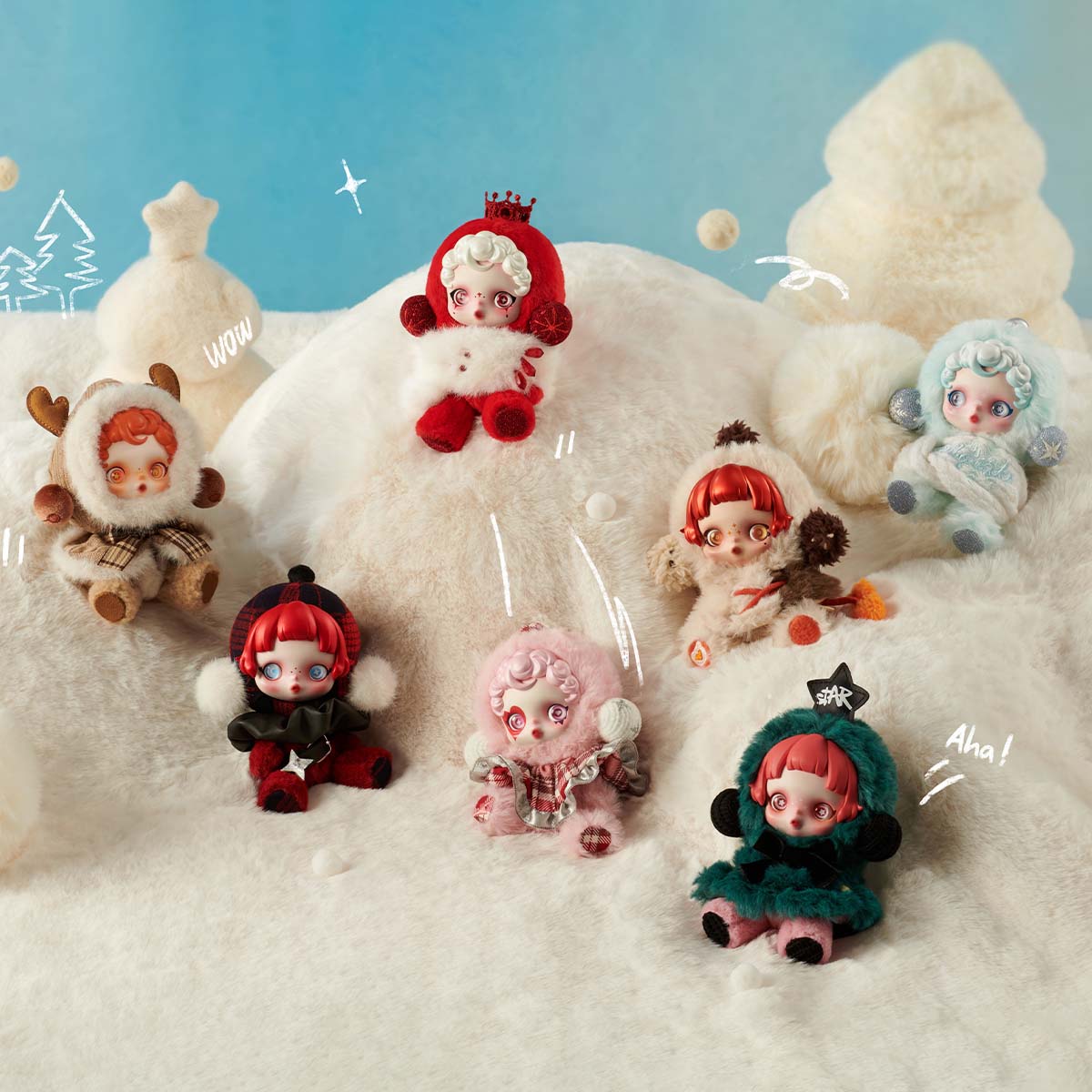 SKULLPANDA Winter Symphony Series Plush Keychain Blind Box